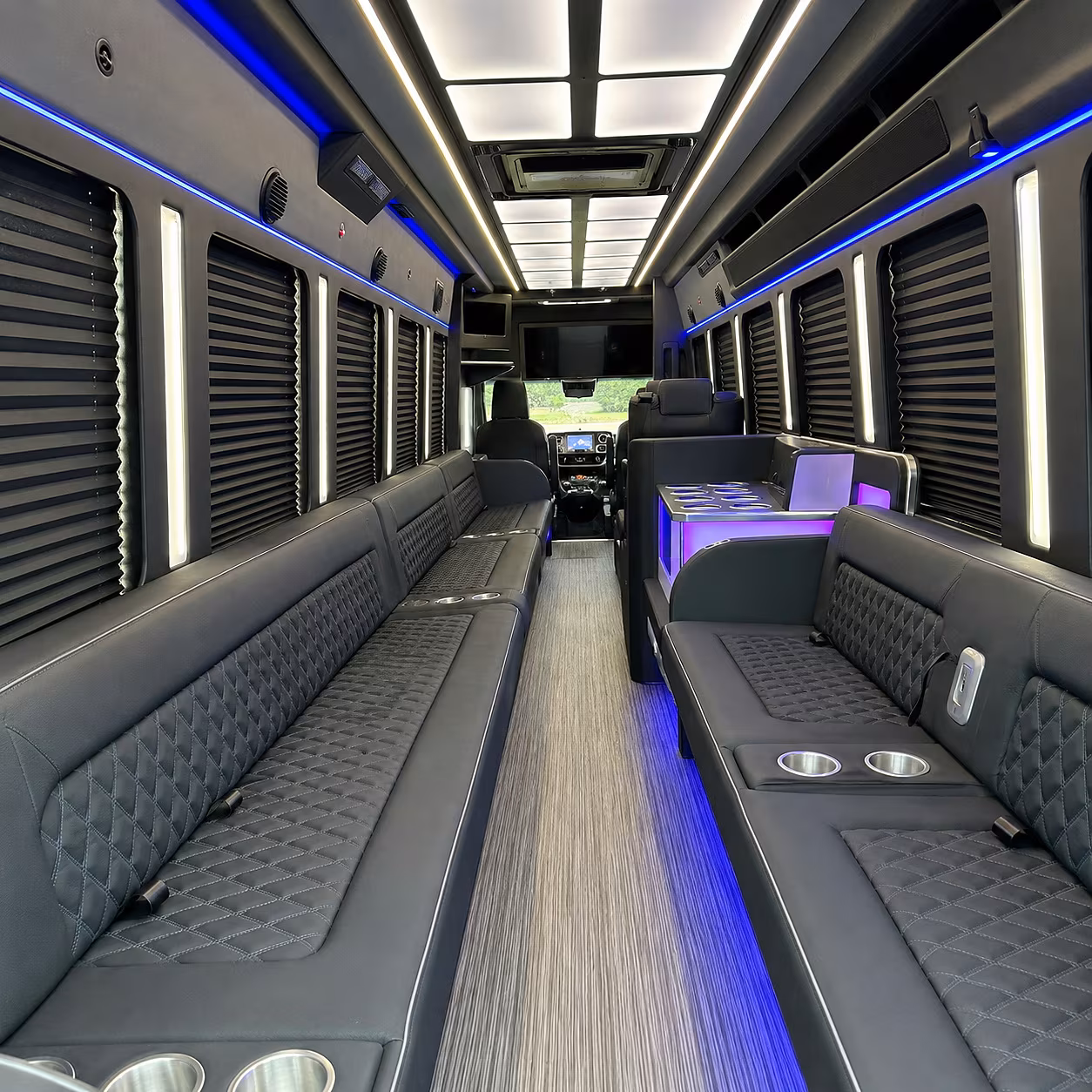plantation party bus rentals inside